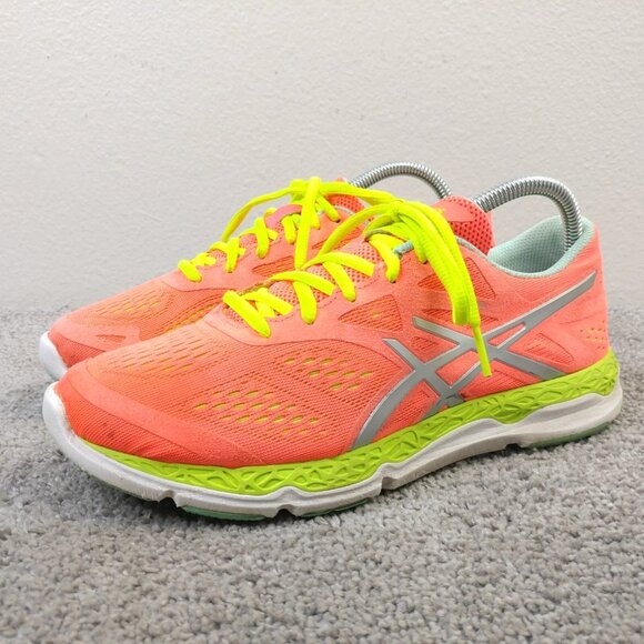 Asics 33 FA Womens Size 8.5 Running Shoes Low Top Sneakers Coral Orange Lace Up - Picture 1 of 12